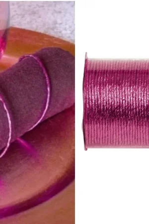 Bobine de cordon papier métallisé Fuchsia Prix Choc
