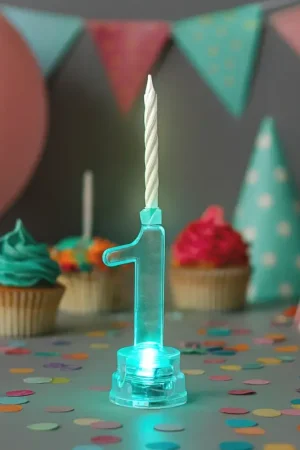Bougie LED Anniversaire Chiffre 1 Authentique