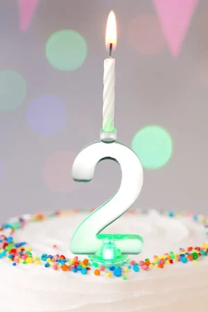 Super Prix Bougie LED Anniversaire Chiffre 2