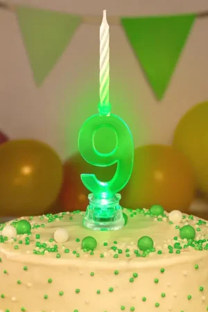 Seulement Aujourd'hui Bougie LED Anniversaire Chiffre 9