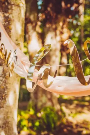 Guirlande mariage rose gold Pour La Vie Bon Marché