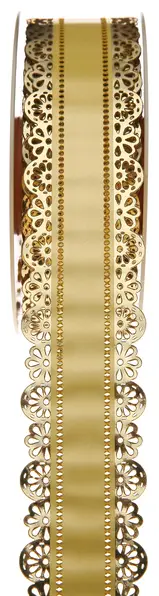 Ruban charlotte dentelle Jaune 50mm x 20 mètres Prix Promo