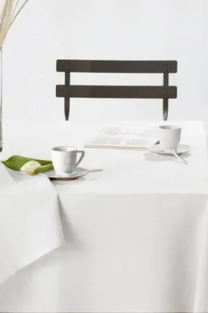 Livraison Express Nappe en Lin Blanche Rectangulaire