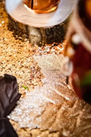 Chemin de table paillettes coquette champagne Soldes
