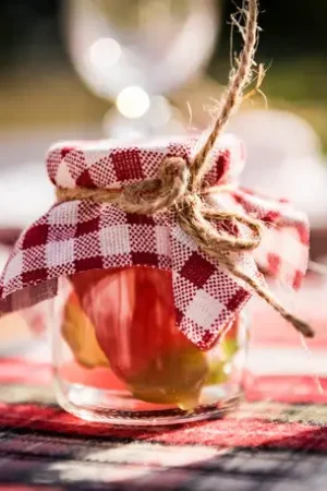 Pas Cher Pot en verre confiture Vichy Rouge