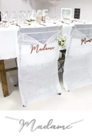 Dos de chaise a suspendre Madame Argent Offre Exclusive