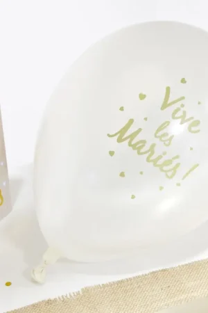 Meilleure Vente Ballon vive les mariés Nacré Or x6
