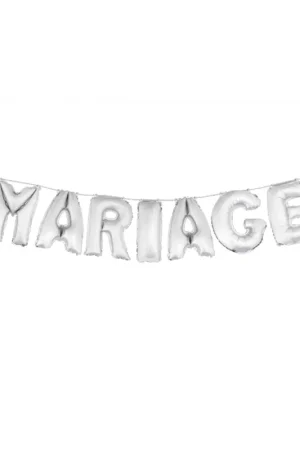 Nouvel Arrivage Ballon mylar Mariage Argent