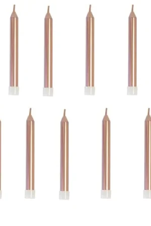 Populaire Bougie anniversaire métallisé Rose gold x 10 pièces