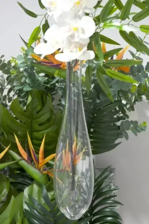 Vase en verre goutte a suspendre 40cm Bon Plan