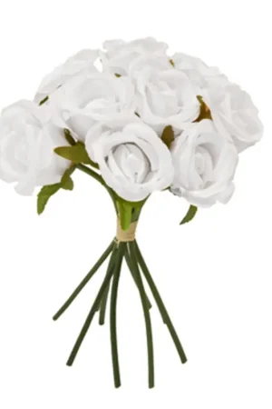 Bouquet de 9 Roses Blanches Petit Prix