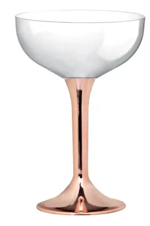 Coupe champagne plastique Rose Gold Chrome x 20 pièces Acheter En Ligne