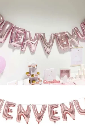 Ballon mylar Bienvenue Rose Nouvelle Collection