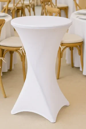 Offre Du Jour Housse mange debout Lycra pas cher Blanche 80cm