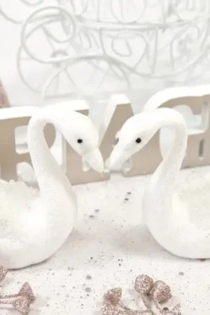 Soldes Cygne déco x 2 pièces