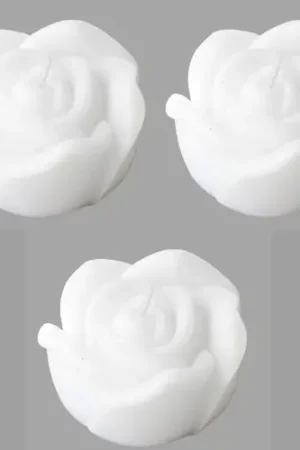 Dernière Chance Bougie mariage rose Blanche x 3 pièces