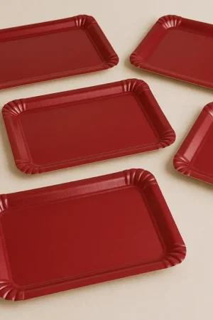 Plateau en carton Bordeaux 24 x 33 cm x 5 pièces Vente Flash