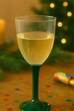 Prix Cassé Verre à vin plastique Vert sapin x 20