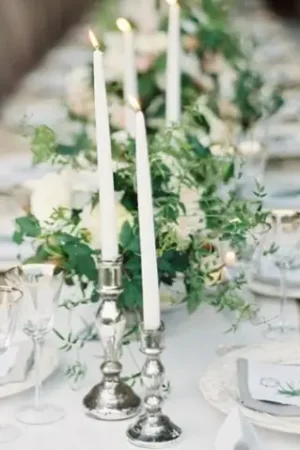Soldes Bougie chandelier mariage Blanc Nacré x 10 pièces