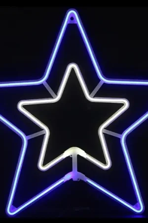 Offre Limitée Silhouette lumineuse Néon Double Etoile
