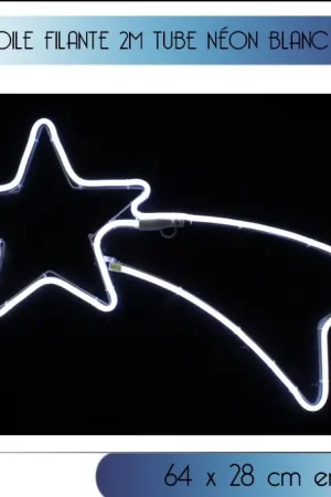 Prix Promo Etoile filante de noel lumineuse Blanc Froid