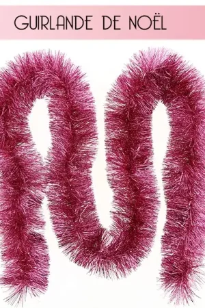 Guirlande de noel Boa Geante Rose Prix Promo