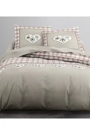 Prix Choc Housse de couette flanelle 220x240 cm Elin