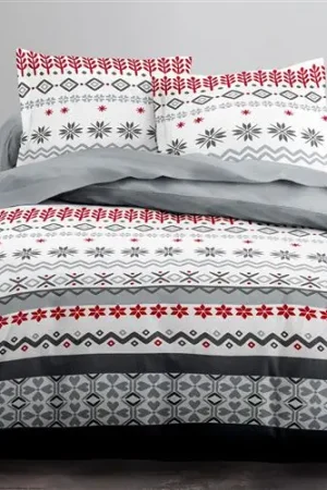 Housse de couette flanelle 240x260 cm Noemie Haute Qualité