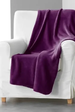 Populaire Plaid Moelleuse Violet 125x150cm