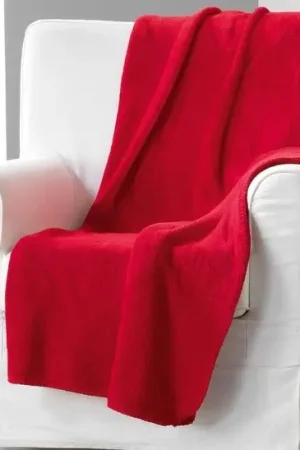Plaid Moelleuse Rouge 125x150cm Nouveauté