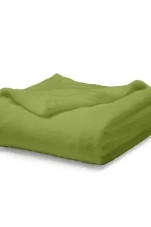 Plaid pas cher Moelleuse Vert anis 125x150cm Retour Gratuit