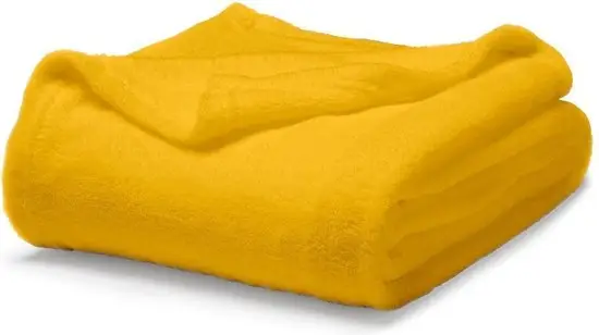Plaid pas cher Moelleuse Jaune 125x150cm Top Vente