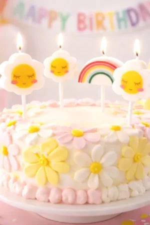 Bougie anniversaire Daisy x5 pièces Meilleur Prix