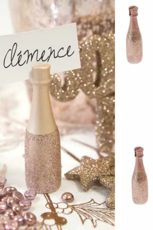 Acheter Direct Porte nom bouteille de champagne Rose gold x 3 pièces