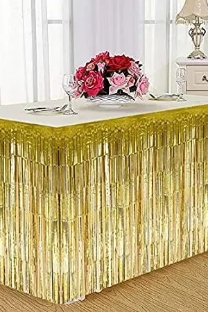 Jupon de table Or Métallisé Soldes
