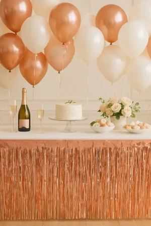 Seulement Aujourd'hui Jupon de table Rose gold Métallisé