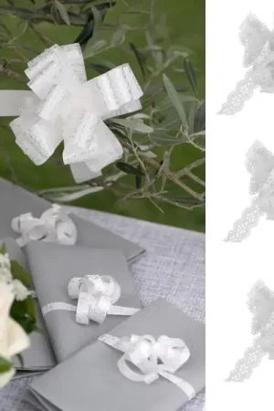 Noeud automatique Cérémonie Blanc X 3 Pièces Promotion Saisonnière