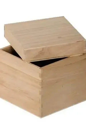Prix Choc Boite en bois cube a personnaliser