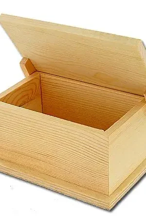 Coffre en bois rectangulaire a personnaliser Réduction