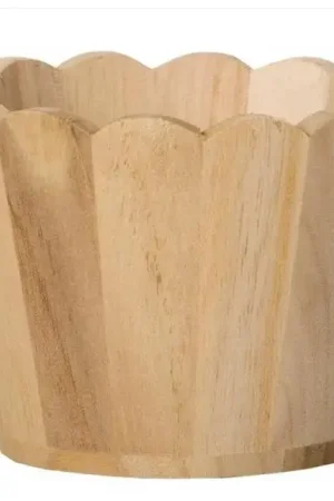 Vase rond en bois naturel Prix Bas