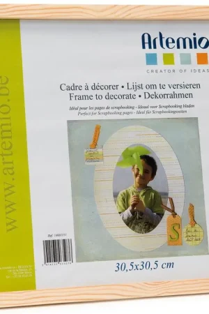 Cadre en bois plat Scrapbooking 30x30cm Prix Promo