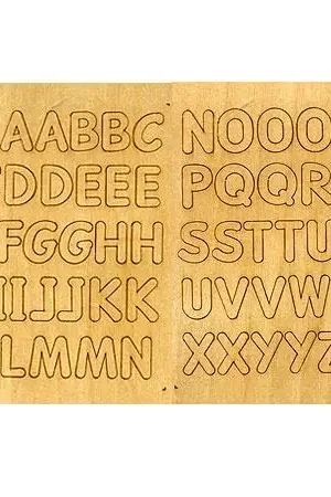 Alphabet en bois autocollant x 57 pièces Commander Vite