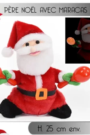 Satisfait Ou Remboursé Père noel automate avec Maracas