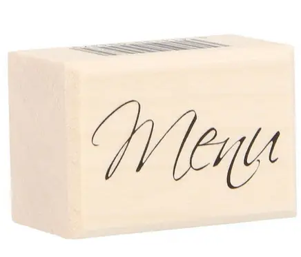 Meilleure Vente Tampon Bois sur Socle Menu