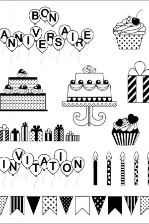Planche Tampon Anniversaire Transparent 14x18cm Acheter Direct