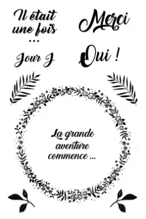 Soldes 10 Tampons transparents Motifs Love Mariage