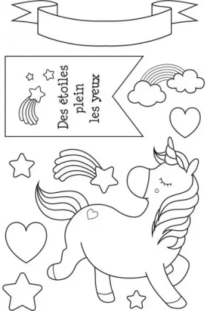 Prix Choc 10 Tampons transparents Motifs Licorne