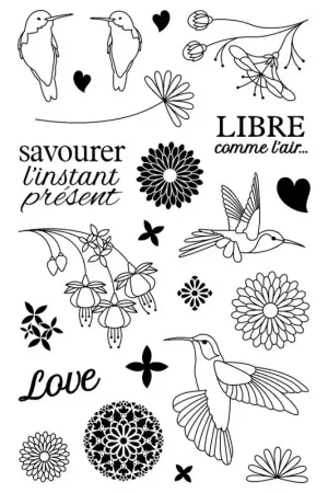 23 Tampons transparents Motifs Freedom Marque