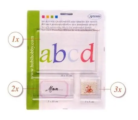 Haute Qualité Set de 6 Blocs de positionnement pour tampons