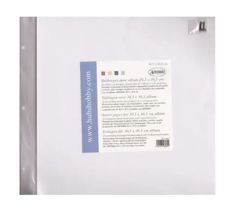 10 recharges de pochettes plastique 30 x 30cm Authentique